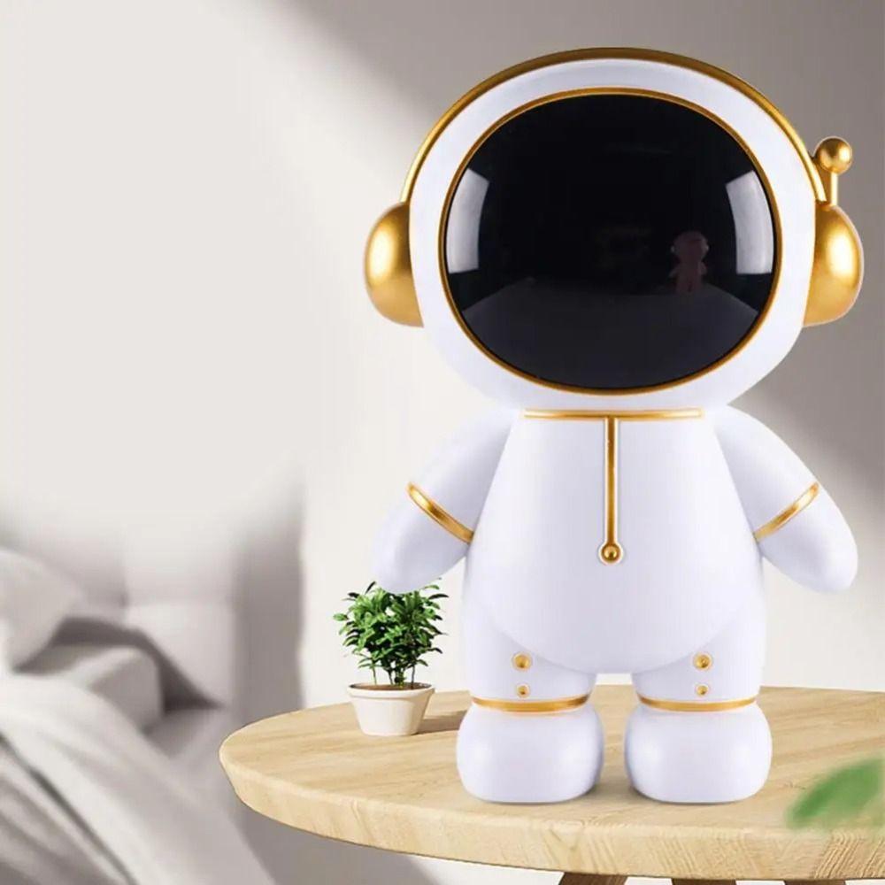 Night Lamp Astronaut Piggy Bank Large Capacity Collection Ornament  For Coins Cash
