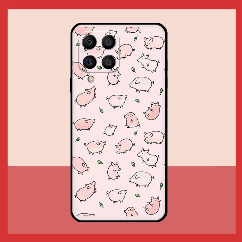 Cute Pink Pig Case For Samsung Galaxy M56 M12 M06 M32 M52 M35 M55 M15 M11 M13 M14 M16 M36 M31 M53 M34 M54