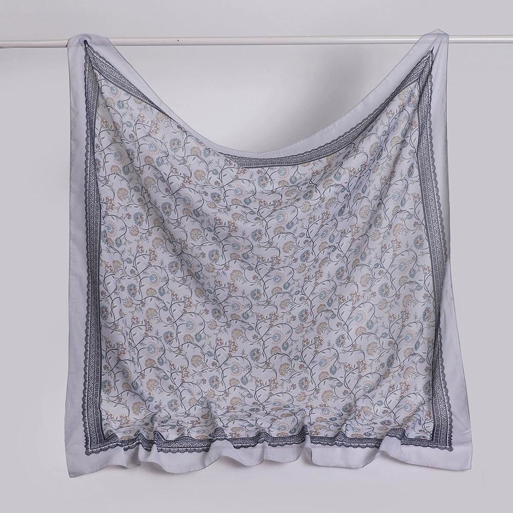 New Malaysian-Style Headscarf For Women 110Cm Square Scarf Versatile Printed Decorative Sun Protection Shawl Summer Bandana Wrap
