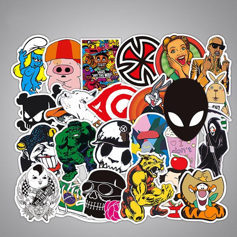 Vibrant 100 Pcs Skateboard Stickers With Waterproof Graffiti For Laptops And Luggage