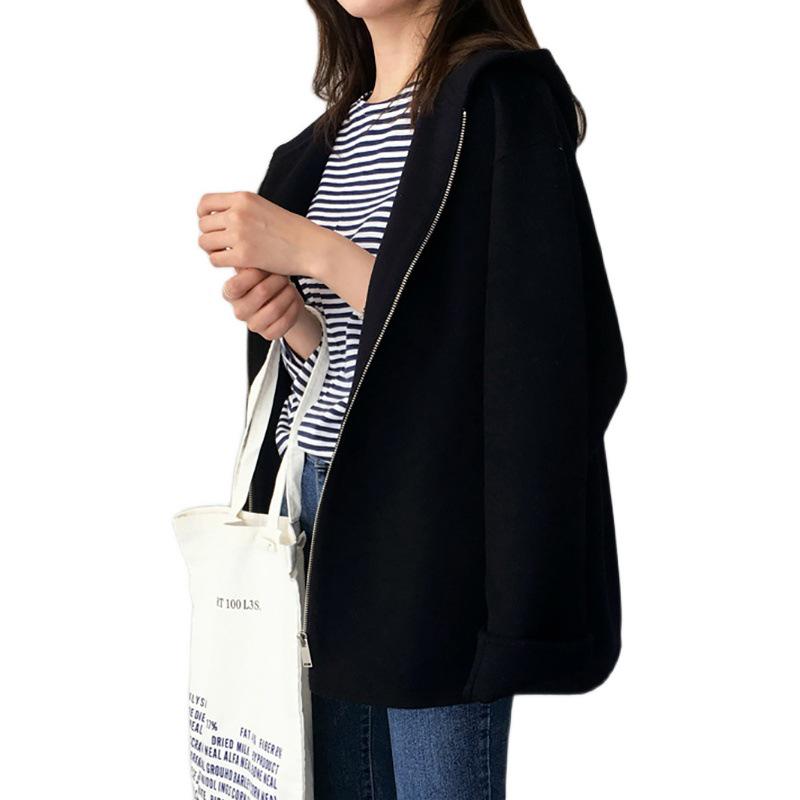 Women's Short Loose Fit Hooded Wool Coat - Korean Style, Solid Color, Petite, Casual, Autumn/Winter. In Stock, Ships Same Day.