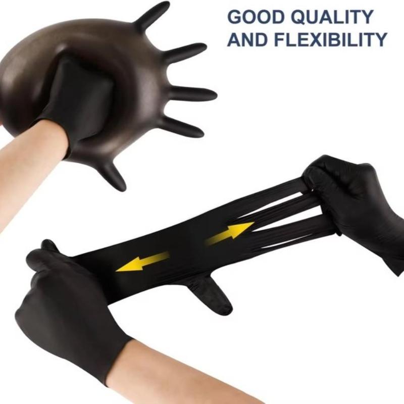 10-400pcs Disposable Rubber Glove Black Latex Free PVC Gloves Household Kitchen Cleaning Gloves for Cooking Tattoo Hair Dye 6