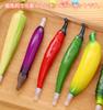 Audiophile Fruit and Vegetable Ballpoint Black with La Snow Green Red Chinese Office Set of Pens, Ink, Magnet, Oil-Based, Apple, Watermelon, Banana,