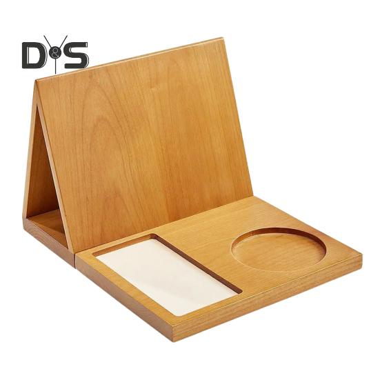 

Деревянная треугольная подставка для книг, настольная подставка для кофе и чая, книжный уголок, подставка для чтения, ночная тумбочка, подставка для книг, подарок для любителей книг цвет старого дерева