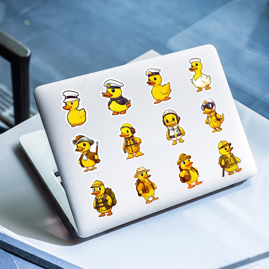 50pcs Duck Stickers,Cute Yellow Duck for Water Bottles Phone