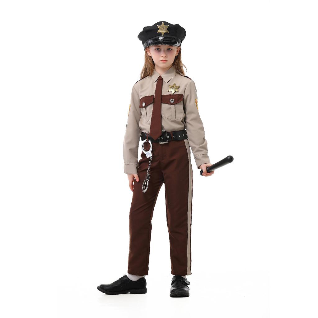 Sheriff Kostüm für Erwachsene & Kinder für Halloween Rollenspiel Bühnenauftritt