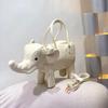 Creative Elephant Shape Handbag Women PU Leather Medium Size Shoulder Bag With Zip Phone Pocket