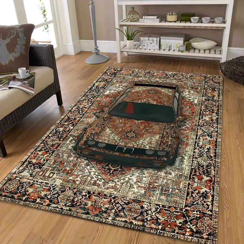 Vintage Car Racing Hallway Kitchen Carpet Mat Rug Home Decoration Non Slip Floor Decor Living Room Decoration Bedroom Decor 40x60cm
