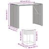 7 piece Garden Bar Set with Cushions Gray Poly Rattan