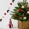 Christmas wool felt Christmas leaves red fruit ball string pull flag bunting suitable for Christmas wall hanging room decoration