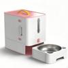 Pet Food Dispenser Storage Box Stainless Steel Bowl Cat Feeder for Travel, Camping Pink