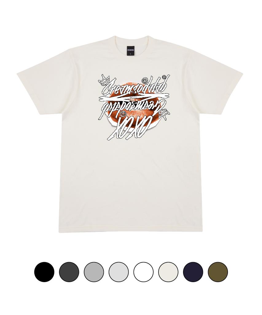 CREAM SODA LAB Crsdel Xoxo Lip Logo Short Sleeve T-Shirt (Type A)
