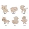 DIY Crafts Wooden Wooden Cutouts Animal Black Farm Animals Paint Crafts Home Decor