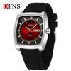 Fashion Ofns Brand New 1598 Silicone Strap Luxury Men Business Leisure Watch Night Light 3atm Waterproof Quartz Double Calendar