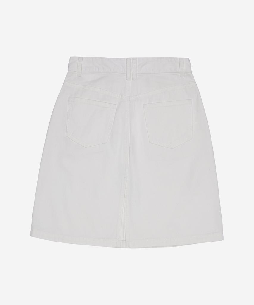 Pildeoseu Stone-Washed Medium Skirt White