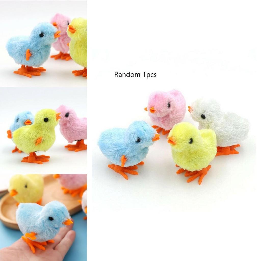 Fluffy Wind-up Chicken Dance Clockwork Plush Kids Toy