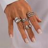 4Pcs Hug Shape Adjustable Open Rings Stackable Knuckle Rings Trendy Finger Ring Jewelry  for Women