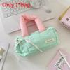 Style Color Block Pencil Case Large Capacity For Girls Travel Storage Bag