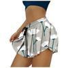 Women's Summer Fashion Drawstring Skirt Printed Pants Sports Yoga Shorts