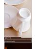White Bone China Ceramic Latte & Tea Cup