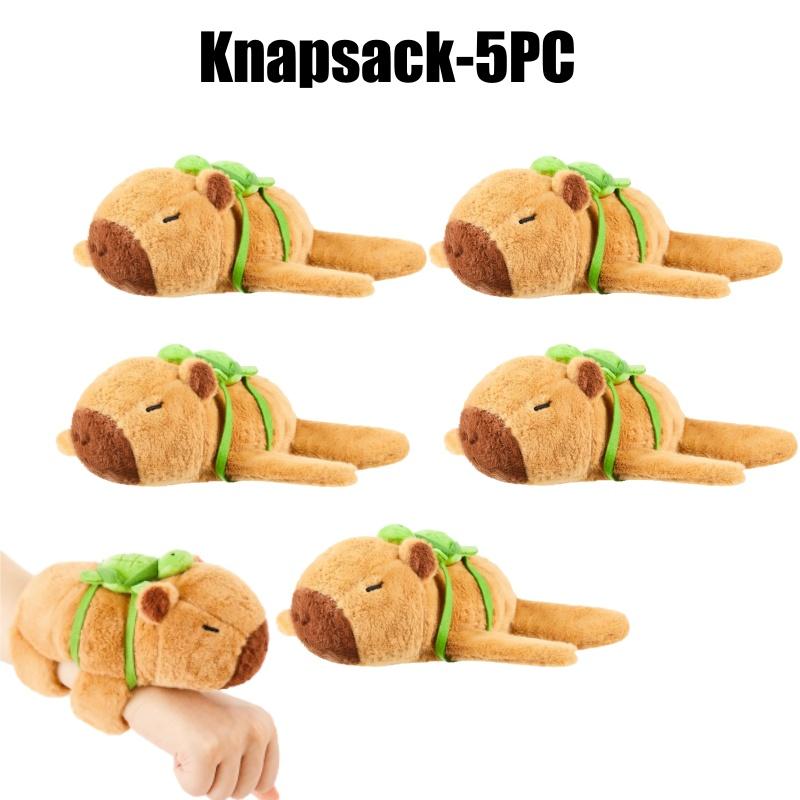 Adorable Capybara Plush Doll Cartoon Hand Wrist Stuffed Animal Fidget Toy Sensory Stress Relief Pop Circle Beating Puppet Gift