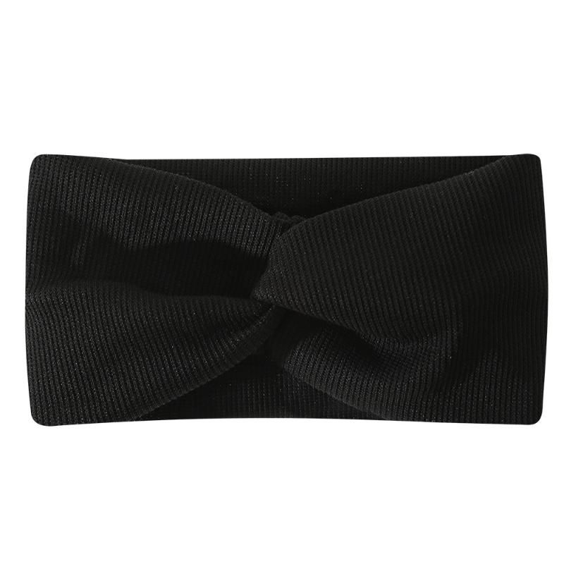Korsad Yoga Huvudband Dam Ren Färg Håraccessoarer Elastisk Bomullstråd Hårband Bred Kant Trendiga Håraccessoarer