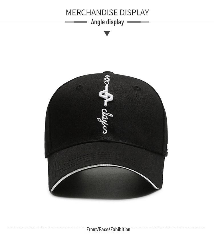 Trendy Cotton Duckbill Baseball Cap with Embroidered Letter Design for All Seasons