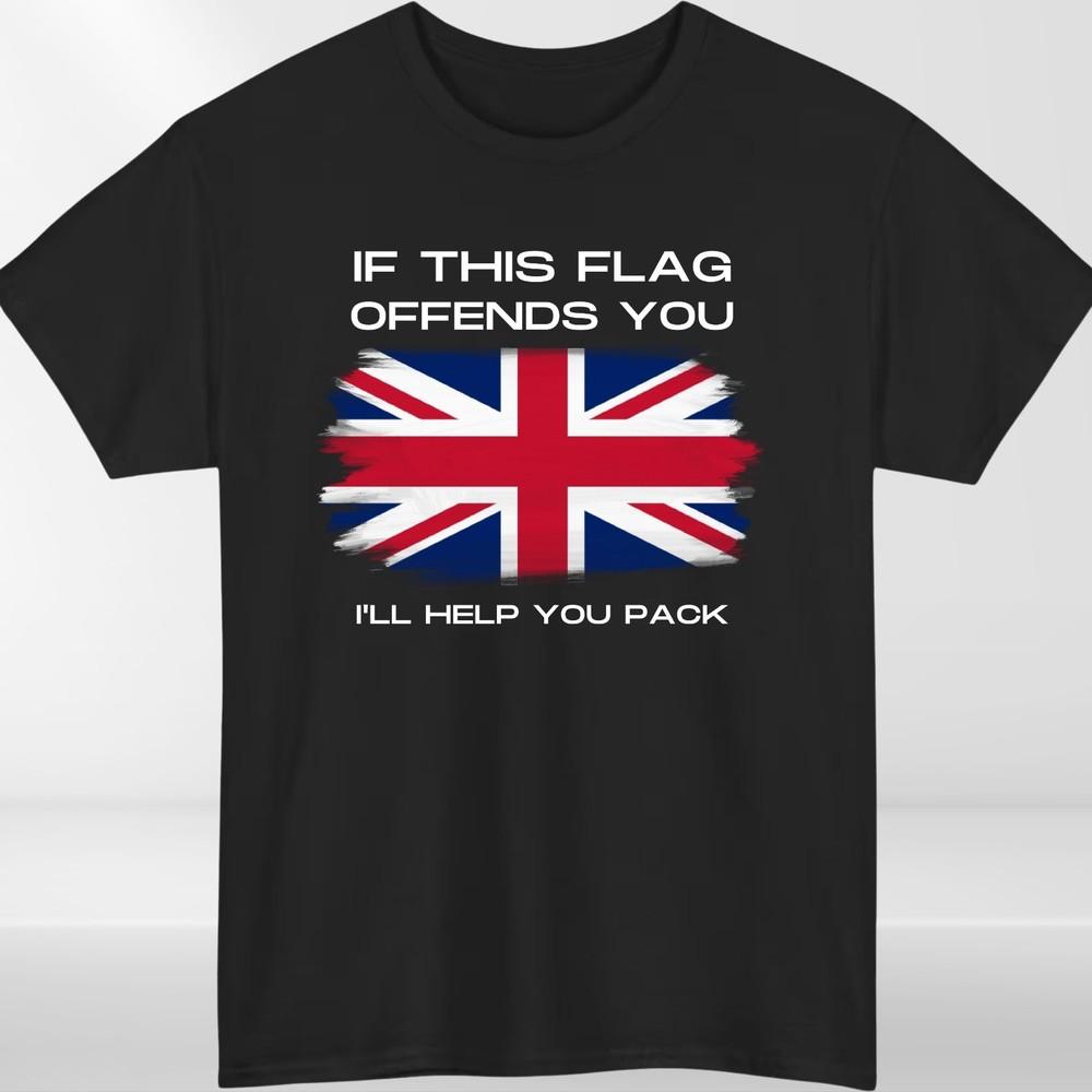 UK Flag TShirt Funny Patriotic Graphic Tee Union Jack Pride Shirt Unisex