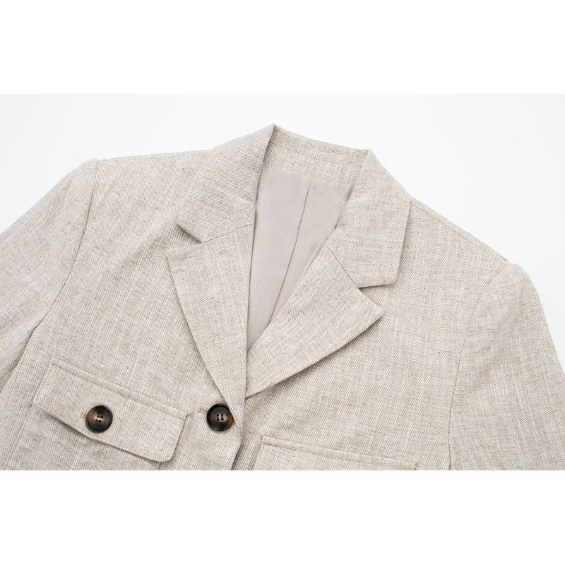 Fashion Style Summer New Arrival Fashion Trendy Women's Clothing Stylish Linen Short Suit Outwear 7901381 711