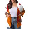Women's Fall And Winter Fashion Casual Soild 3/4 Sleeve Mid-Length Cardigan Jacket