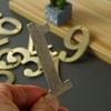1 Stück 3 Zoll Metall Hausnummern mit M2 Schrauben Solide Zinklegierung Briefkasten Nummern 3D Adressnummern für Außen Haus Wohnung