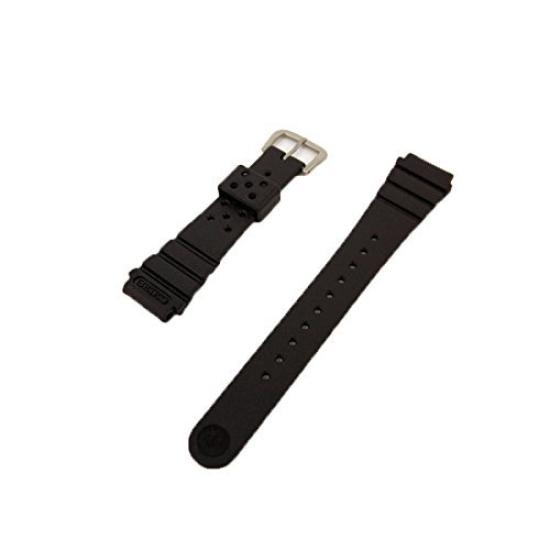 Seiko Watch Genuine Commercially Available Urethane 19mm Lug 16mm Buckle Black Band, Width, Width, Urethane, DAL3BP, Men's