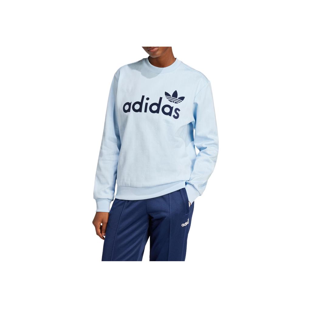 Adidas Originals Pinstripe Sweatshirt Retro Sport Loose Fashion Hoodie Women Sweatshirt JN1235