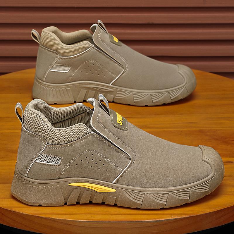 Men's Shoes for Spring New One-foot Soft Sole Men's Sports Dad's Shoes Dirty-resistant Construction Site Work Labor Protection Men's Shoes