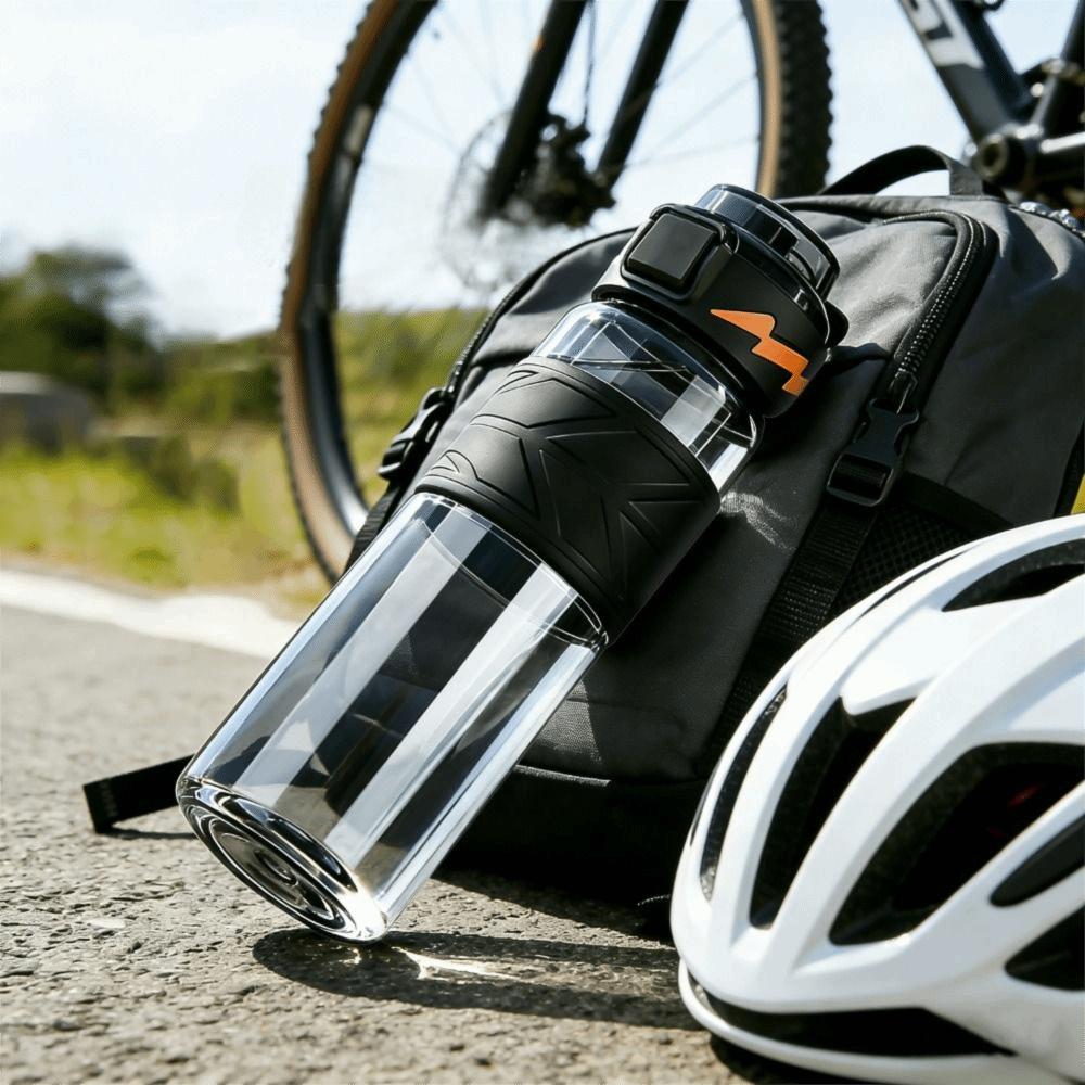 Bouncing Lid Sport Water Bottle 750/1000ML Fitness Kettle Portable Outdoor Water Bottle Summer