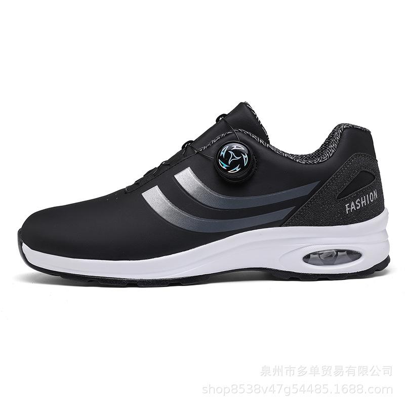 New air cushion cushioning sneakers outdoor light and comfortable rotating button lace-free casual trendy shoes