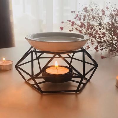 Aromalampe Wachsschmelzbrenner Ölbrenner für ätherische Öle Geometrischer ätherischer Ölkerzenhalter für Zuhause Geschenke Dekor