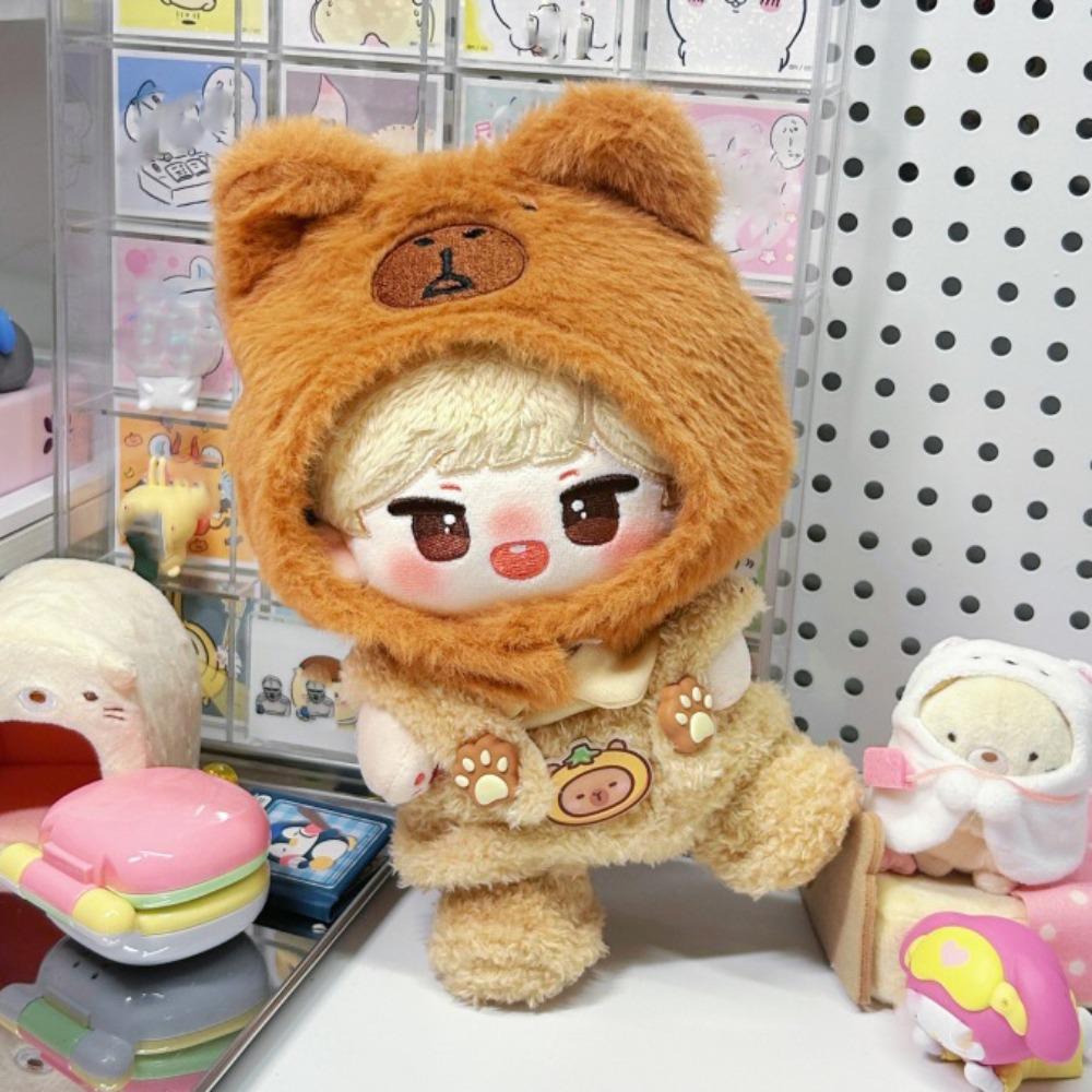 1 Set Strap Pants 20cm Cotton Doll Clothes Capybara Hat Plush Doll Clothes  Doll Accessories