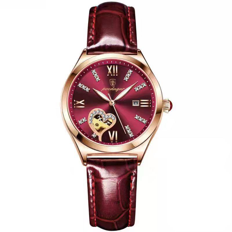 Certified Diamond-Encrusted Calendar Waterproof Luminous Women S Watch Student Fashion Trend Durable
