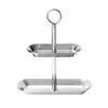 Two-Tier Serving Tray Multi-Purpose Two Tiered Compact for Tea Time