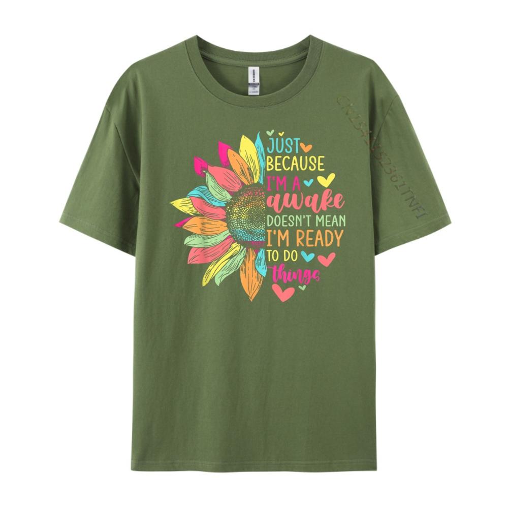 Nur weil ich wach bin Lustig für Tweens Teens Retro Groovy Grafikshirts Band T-Shirts