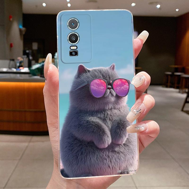 Casing For Vivo Y76S Y76 5G Phone Case Luxury Dragon Cute Cool Boys Girls Pattern Soft Silicone Back Cover Transparent TPU Shell