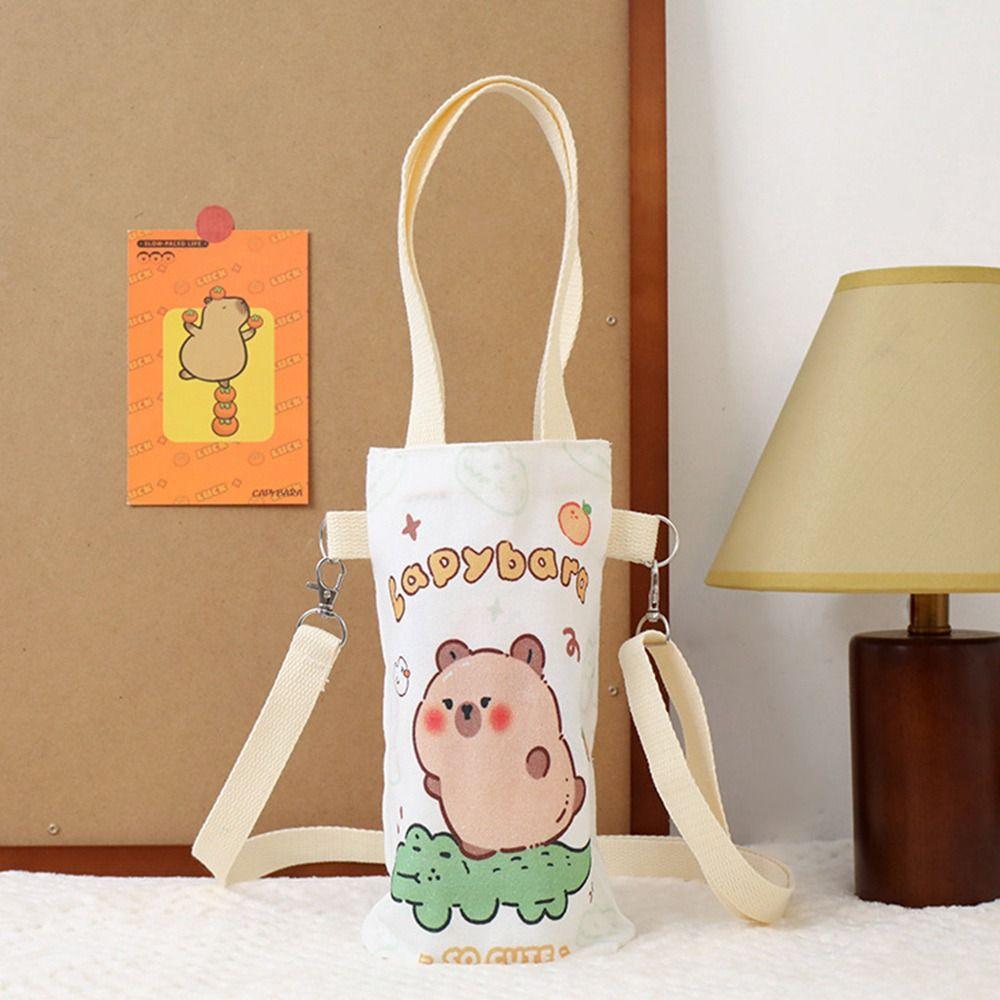 Cup Insulated Protective Cover Capybara Water Bottle Bag Canvas Mobile Phone Bags
