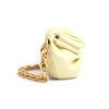 Bottega Veneta BV Chain Pouch Magnetic Frame Closure Leather Waist Bag Women waist bag Ice-Cream 651445-VCP41-7406