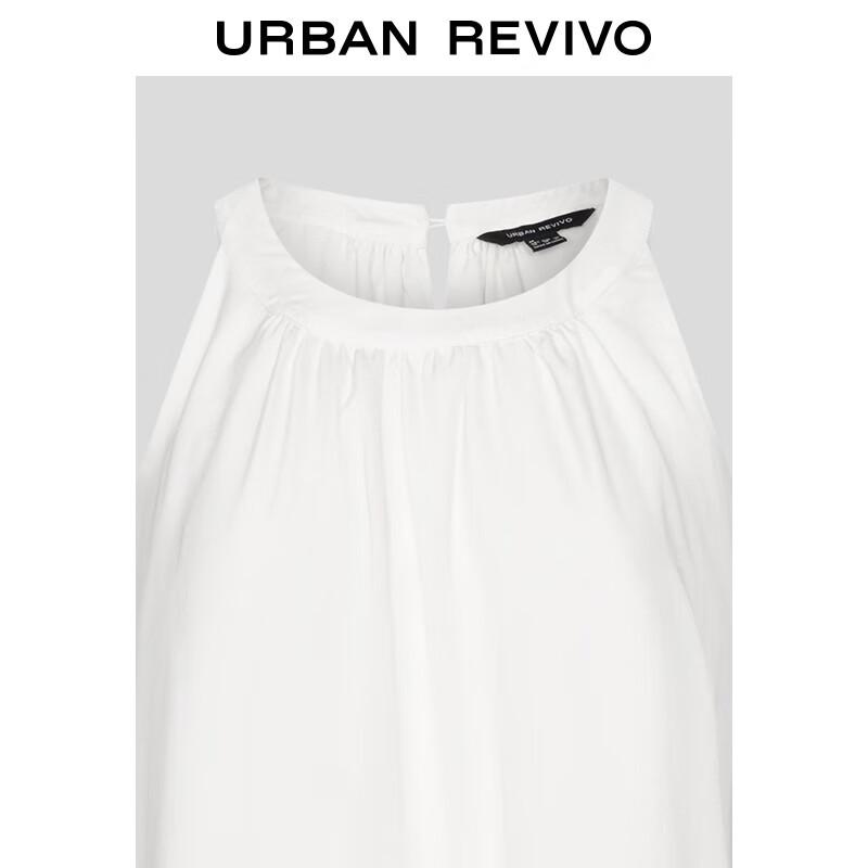 UR Women's Elegant Pleated Sleeveless Blouse