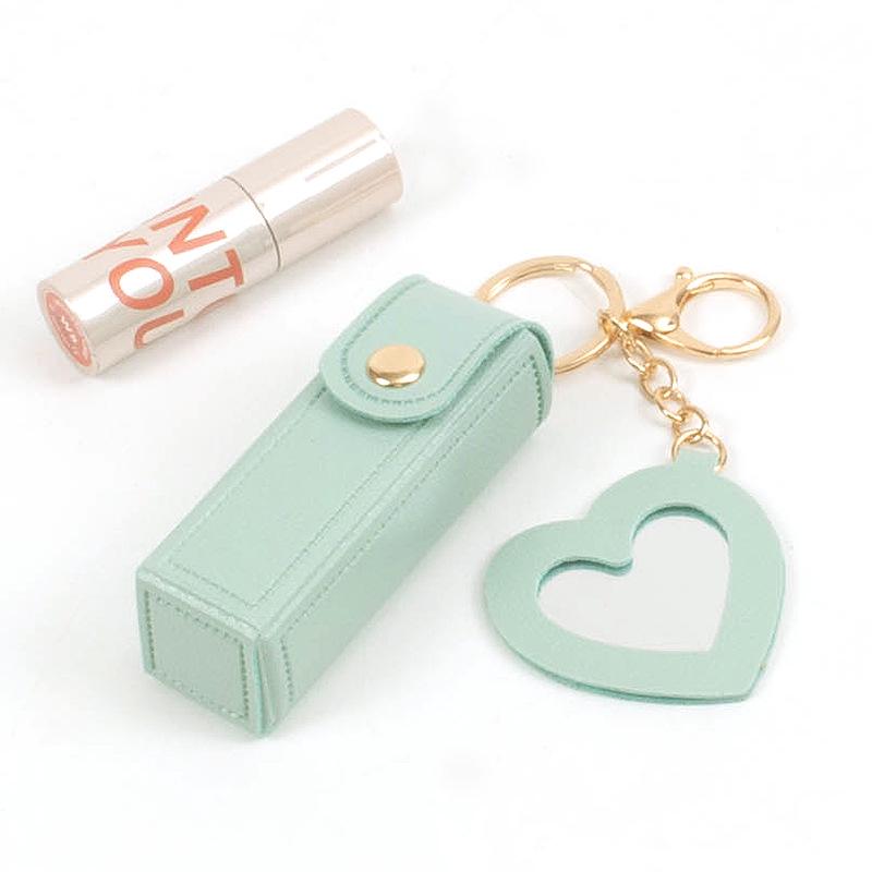 Compact Lipstick Pouch: Stylish Coin Purse & Keychain Mini Storage Bag with Packaging