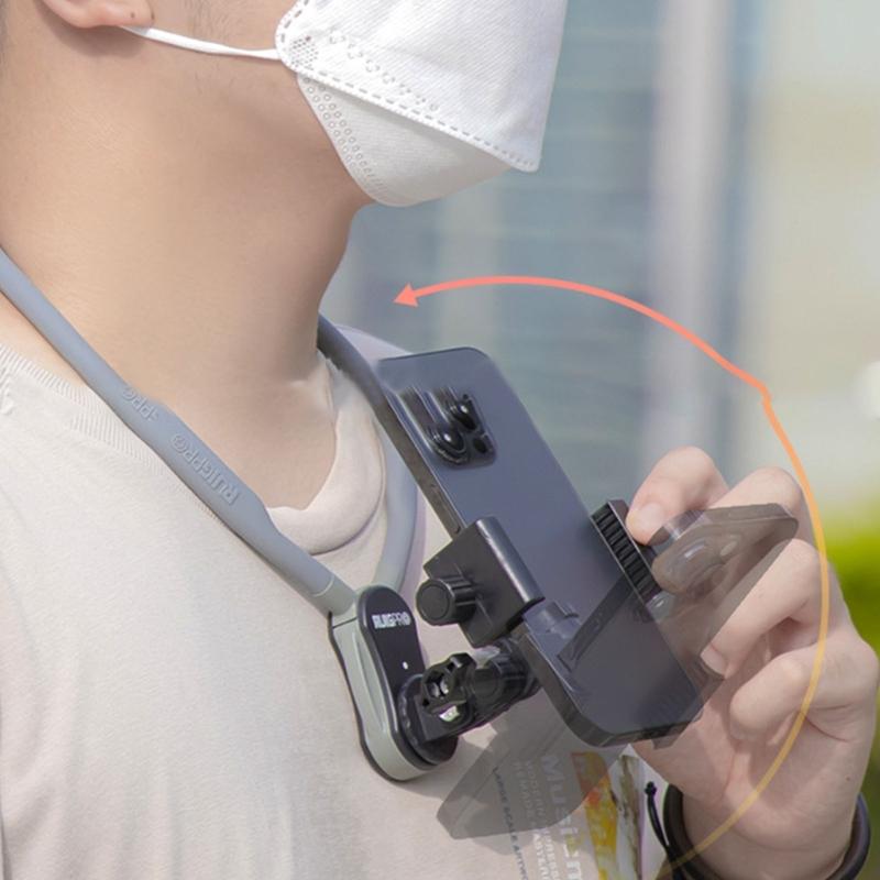 Magnetic Neck Mount Neck Strap for Camera 360Degree Angle Adjustable Body Mount Lightweight Magnetic Neck Support