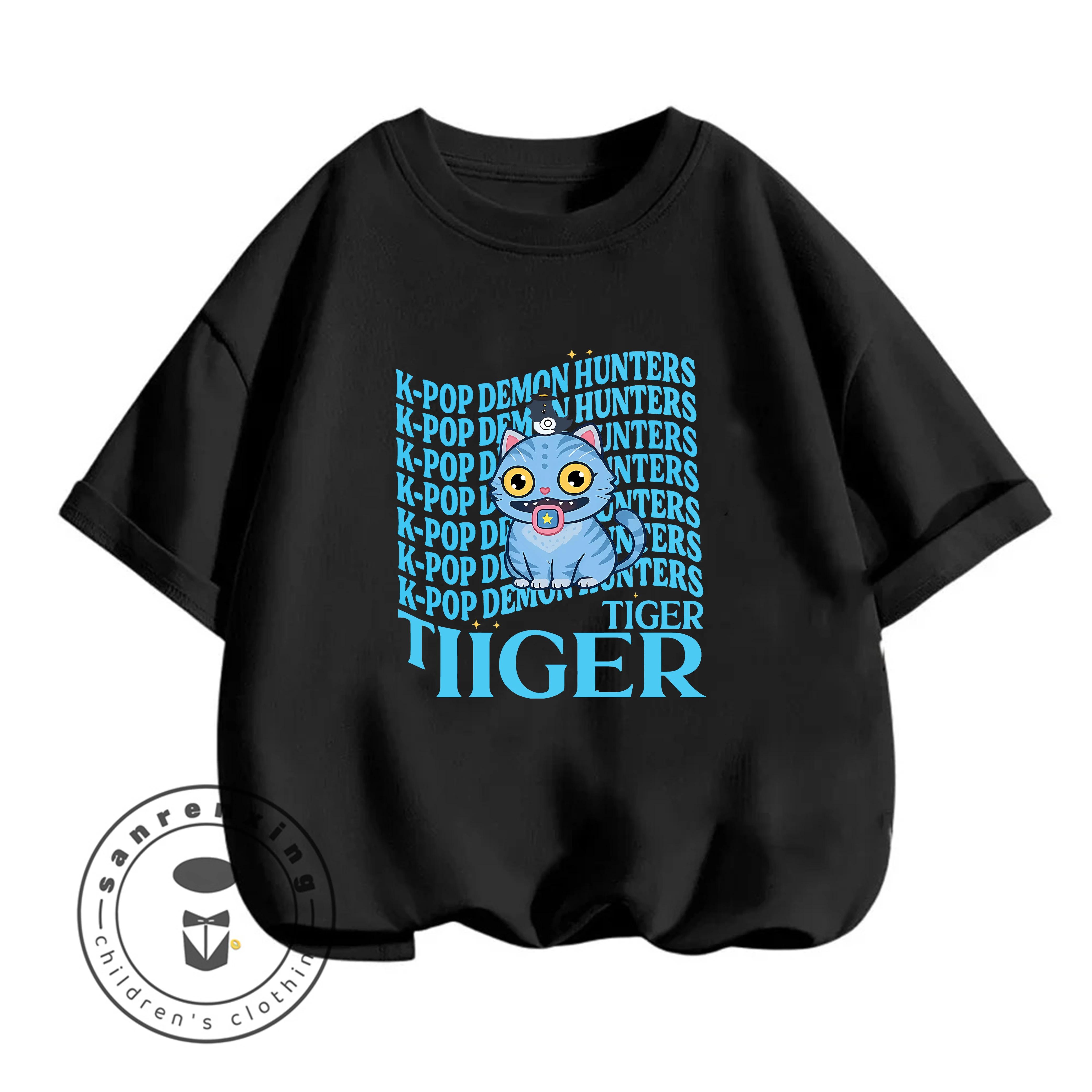 

2026 New Fashion Witch Hunter Team Cartoon Print Children s Short Sleeve T-Shirt Summer Casual Hot Sale 100