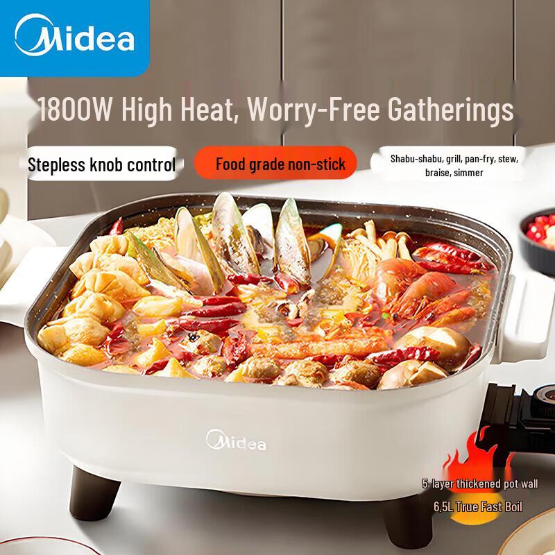 Midea 6.5L Multi-Functional Electric Hot Pot