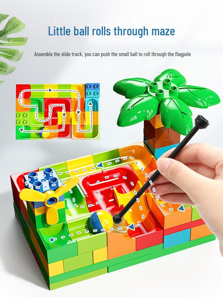 Feile House Slide Building Blocks for Kids 3+ - Hands-on Early Education Toy with Large Parts, Free Shipping